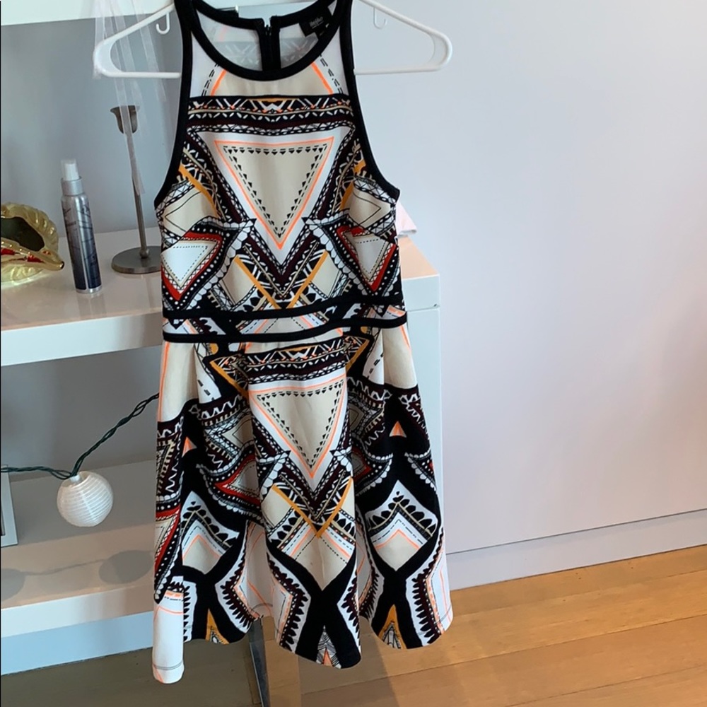 Printed Fit and Flare Dress